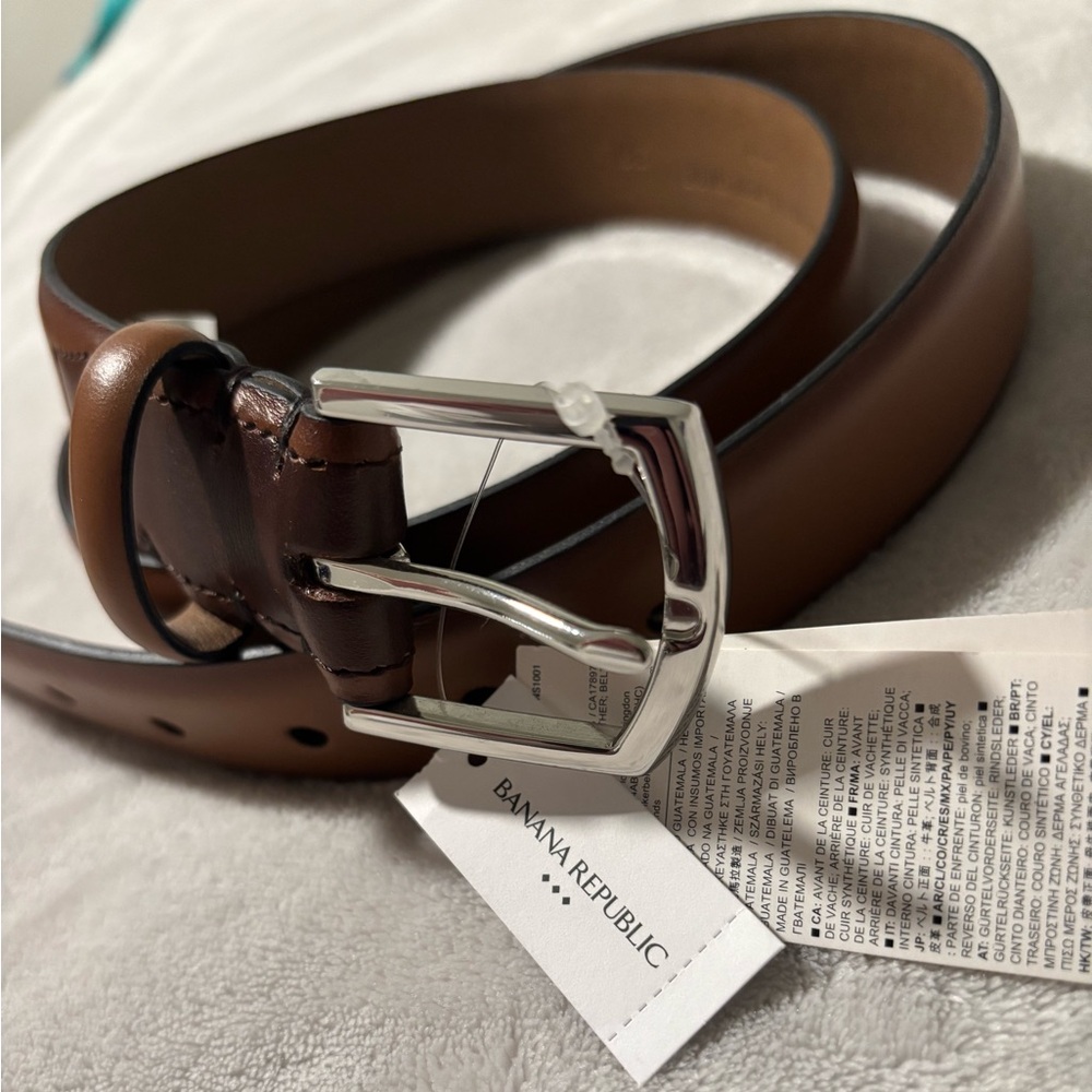 Banana Republic Brown Leather Belt - Size 38 (NWT)
